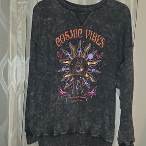 Self Esteem Cosmic Vibes Graphic Sweatshirt - Charcoal